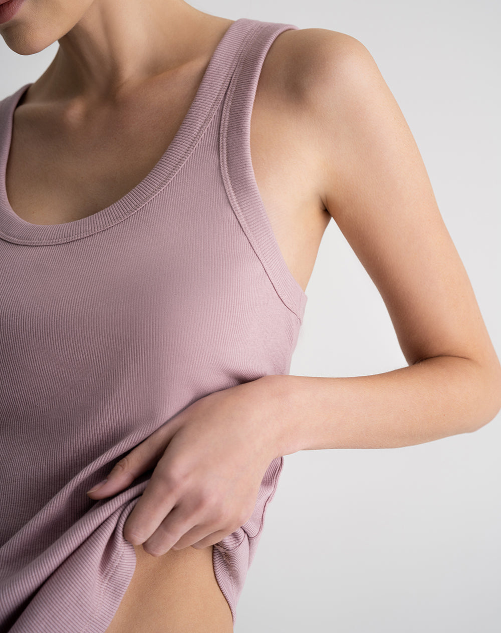 Camiseta esqueleto semi ajustada algodón lila mujer