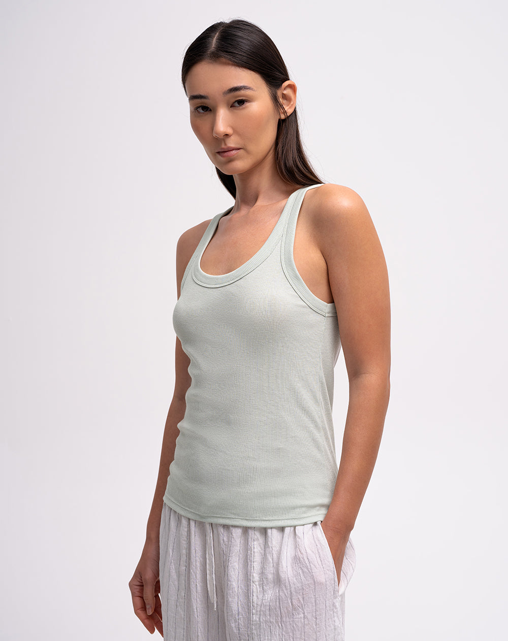 Camiseta esqueleto regular algodón verde mujer