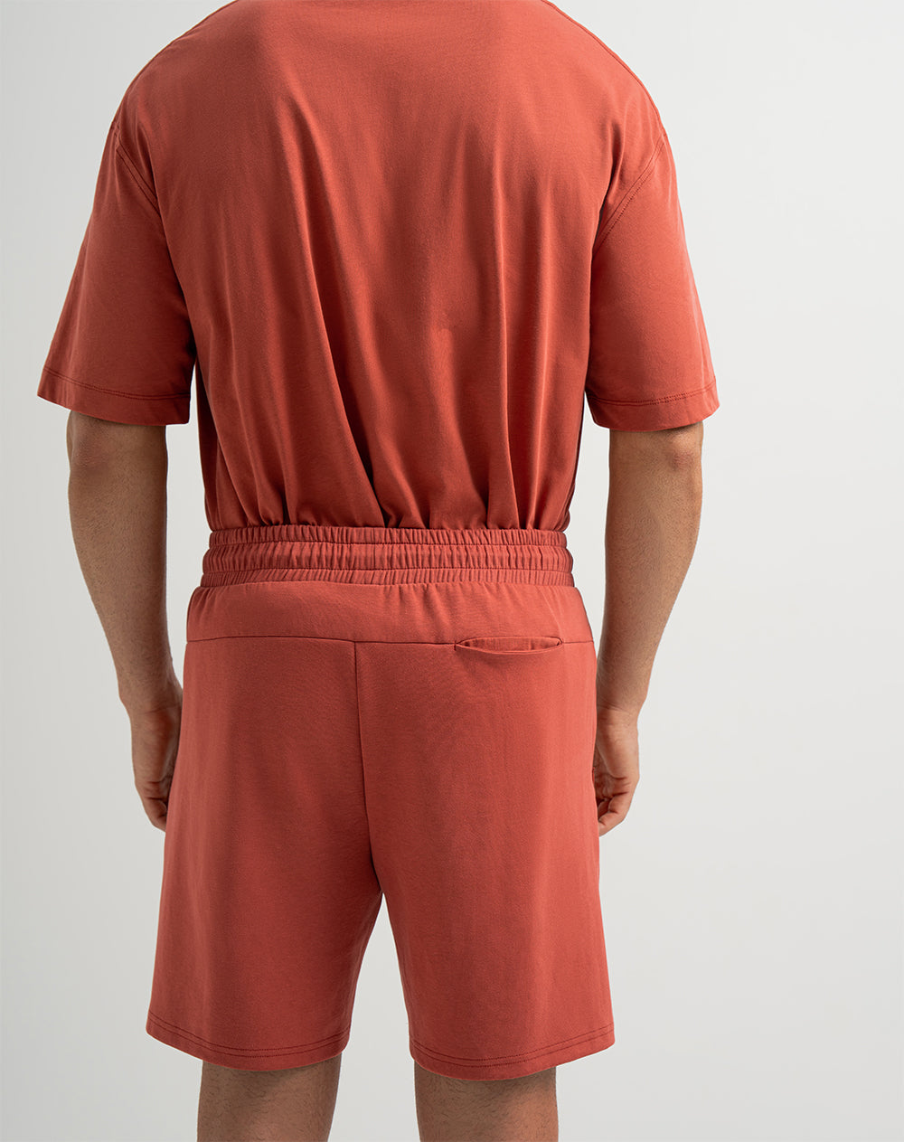Bermuda confort regular algodón terracota hombre