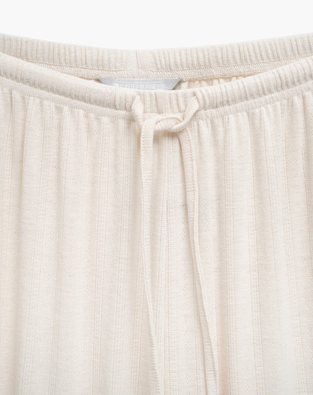 Pantalón de pijama tiro alto avena mujer