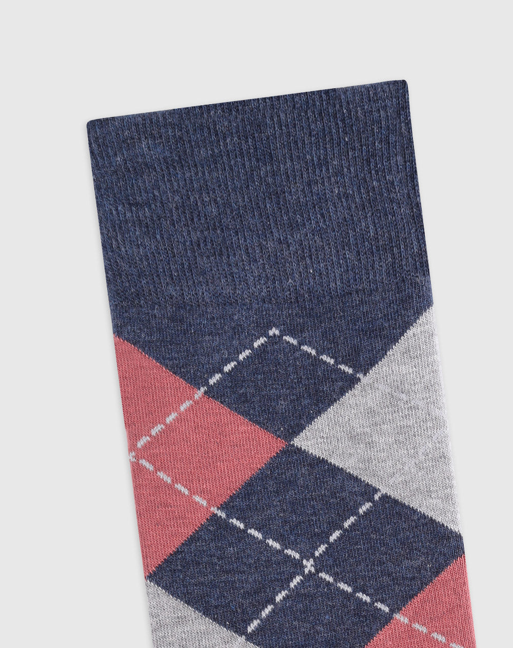 Medias hombre largas algodón azules rombos