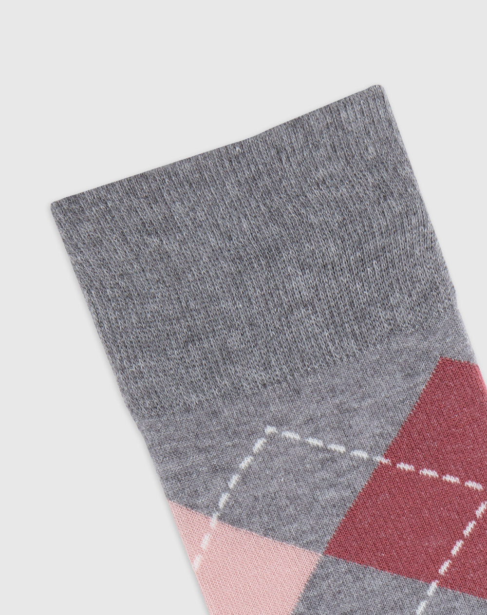 Medias hombre largas algodón grises rombos