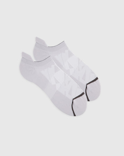 Medias deportivas mujer tobilleras cortas acolchadas grises