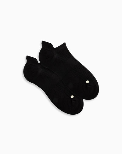 Medias deportivas mujer tobilleras cortas acolchadas negras