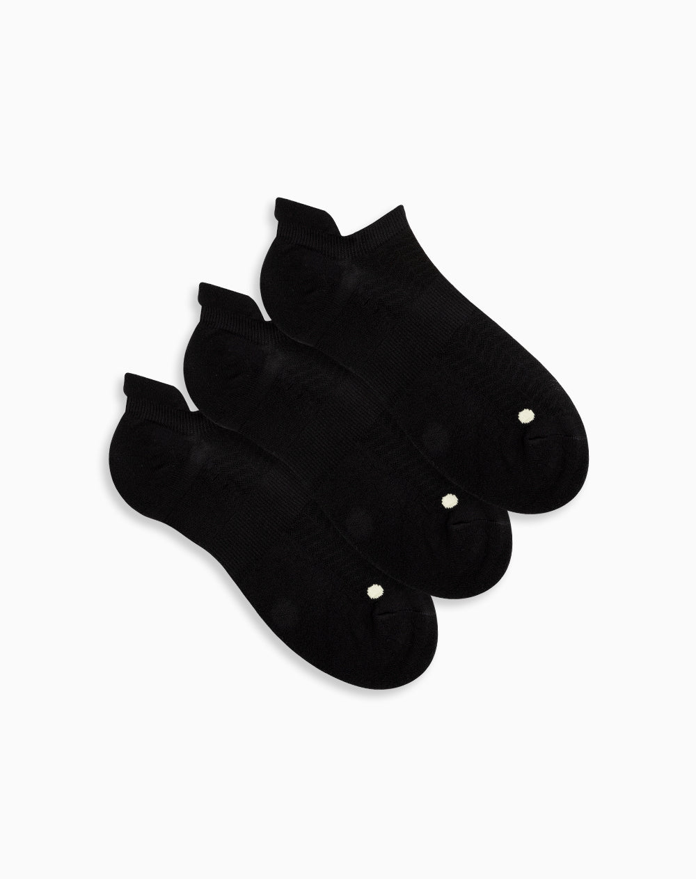 Medias deportivas mujer tobilleras cortas transpirables pack x3 negras