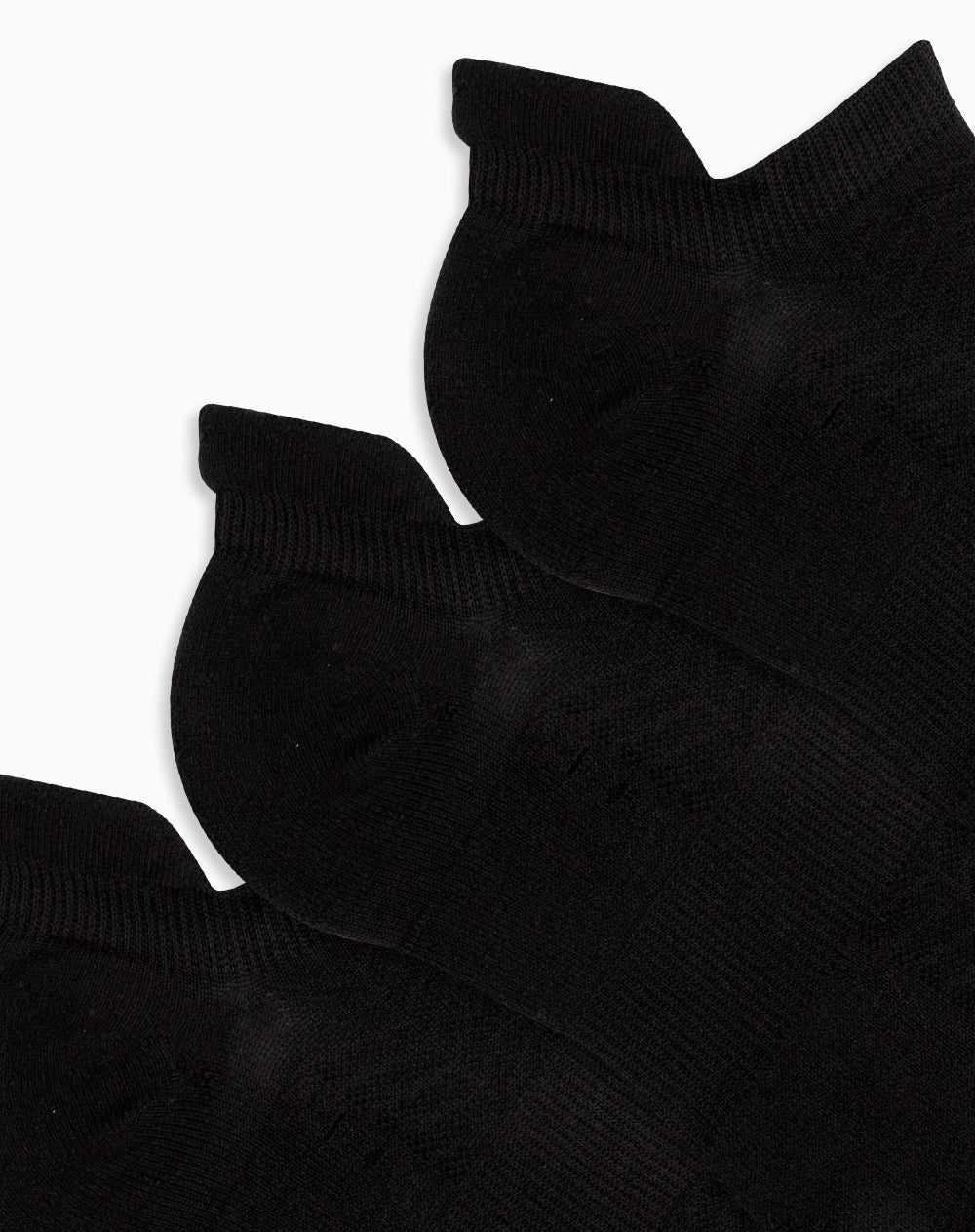 Medias deportivas mujer tobilleras cortas transpirables pack x3 negras