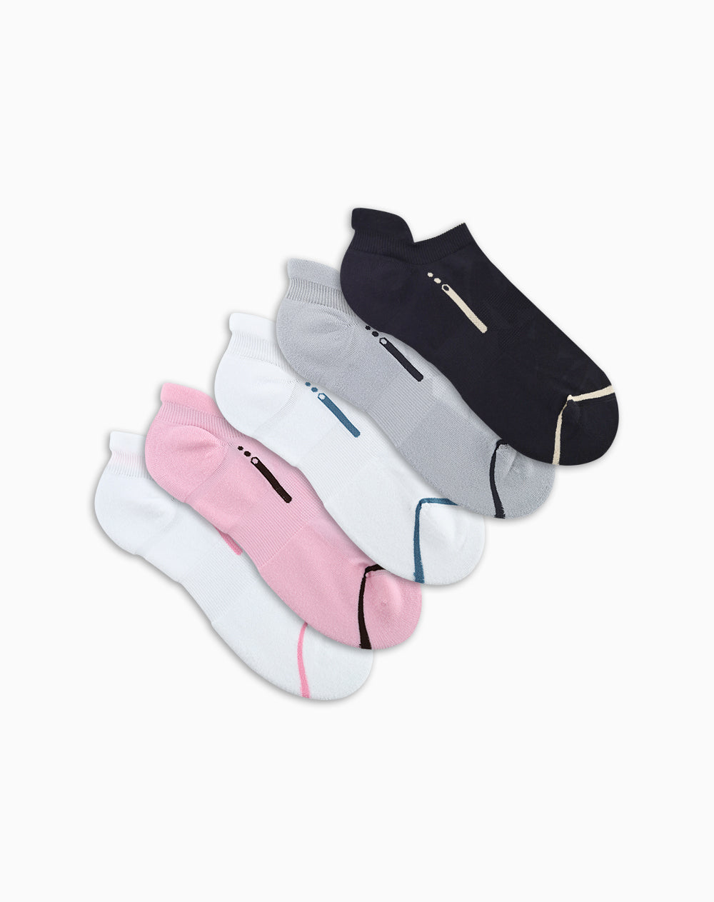 Medias deportivas mujer tobillera corta pack x5 surtido
