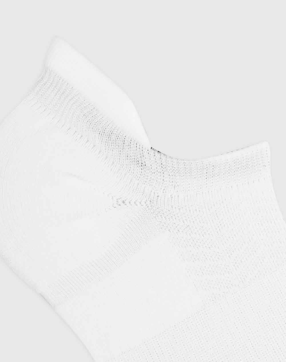 Medias deportivas hombre tobilleras cortas acolchadas blancas