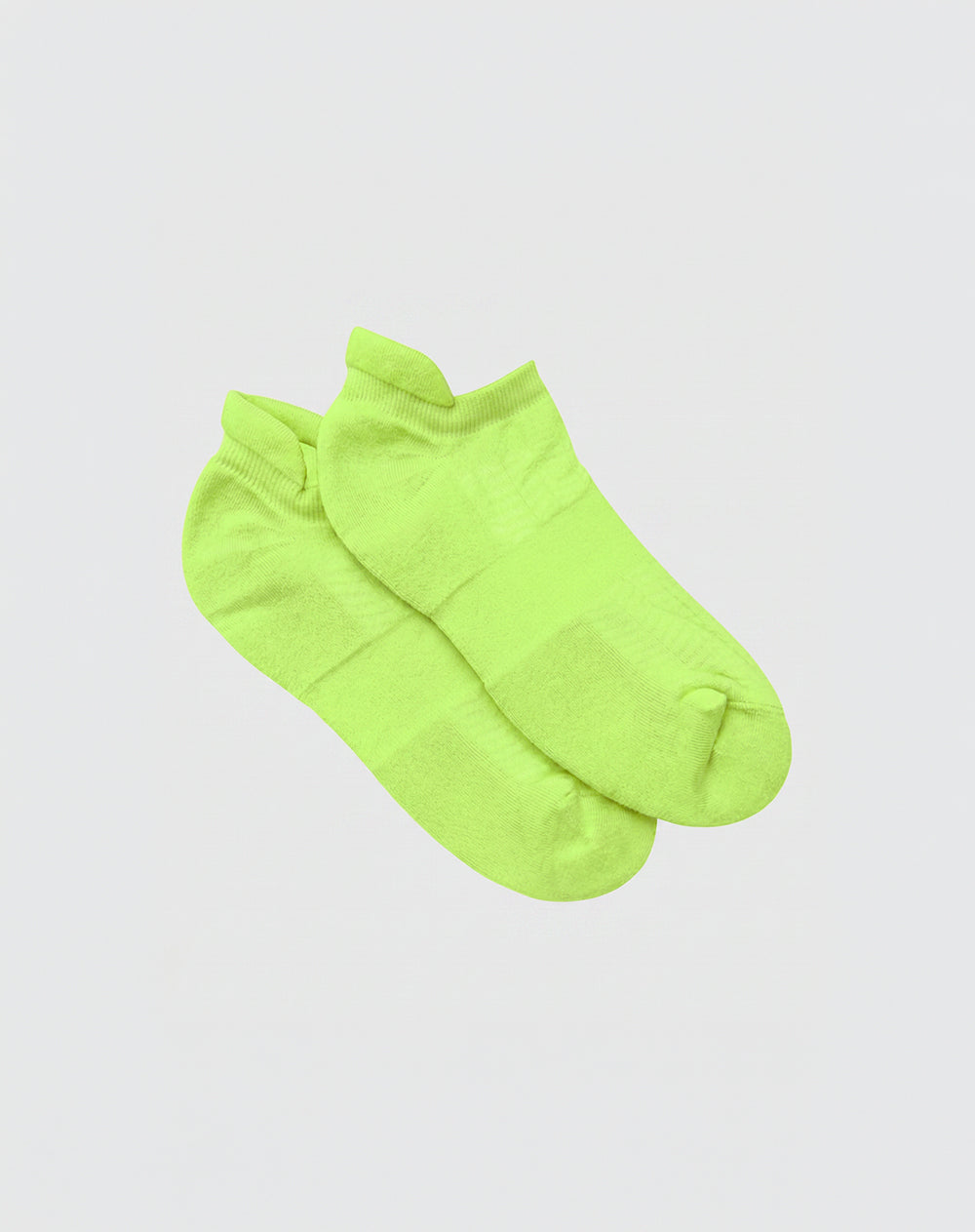 Medias deportivas hombre tobilleras cortas acolchadas verde neón