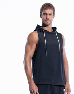 Chaleco deportivo hombre rompevientos negro