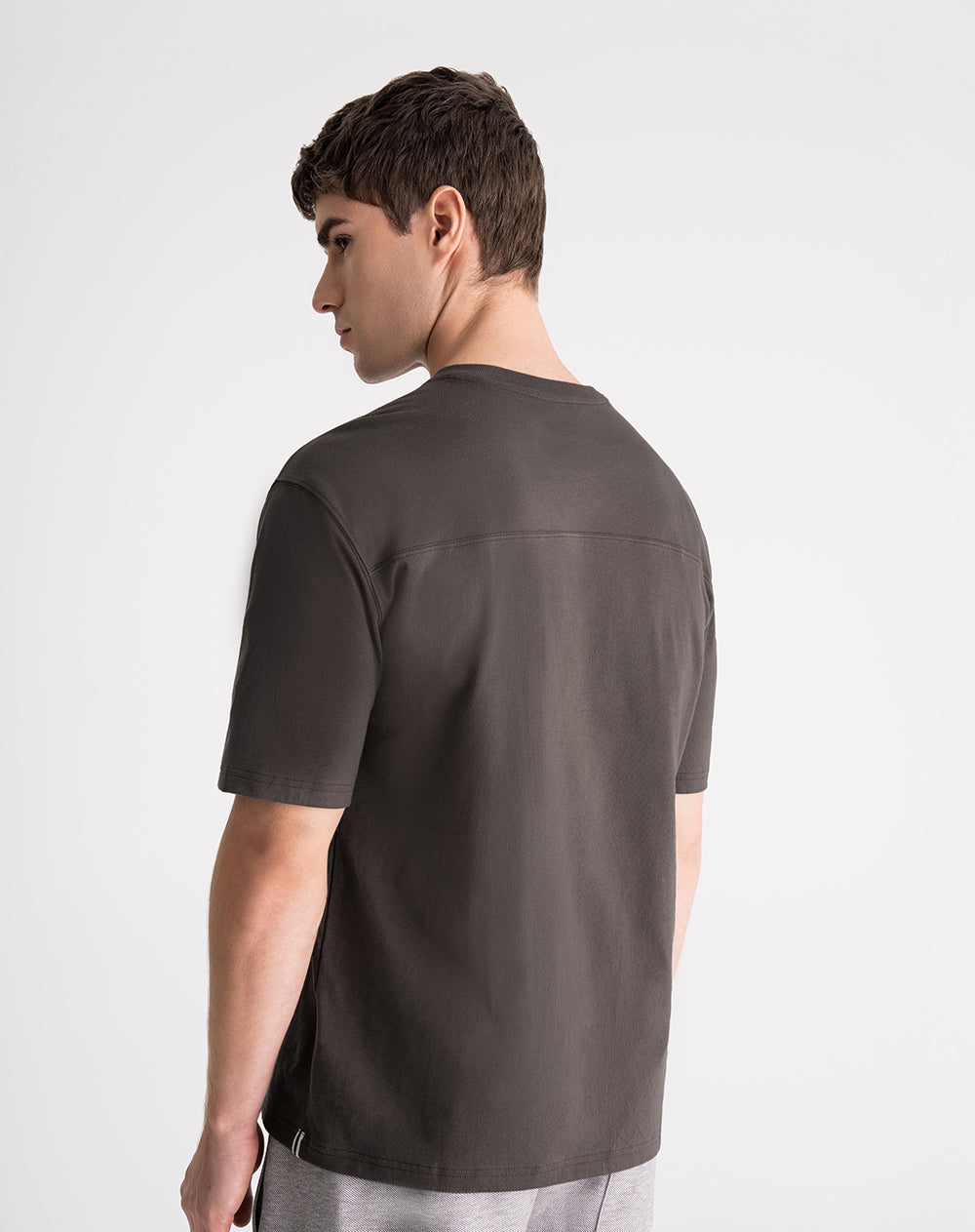Camiseta en algodón café hombre