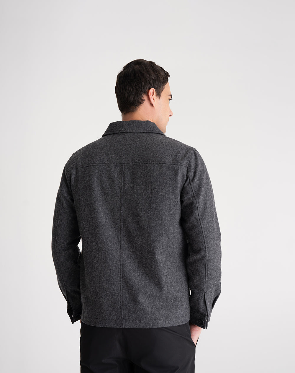 Chaqueta regular fit sin capucha gris