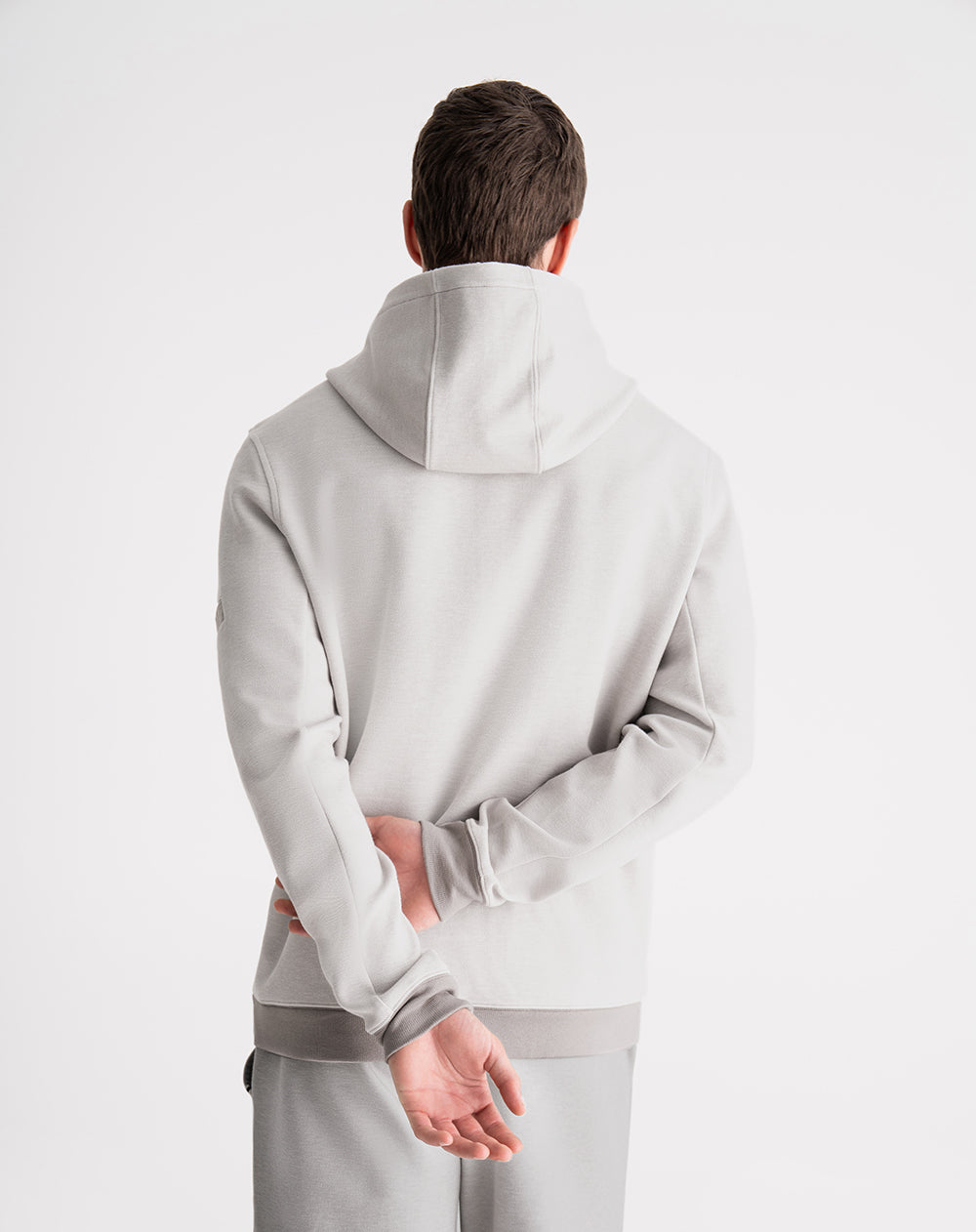 Buzo en algodón con capucha gris hombre