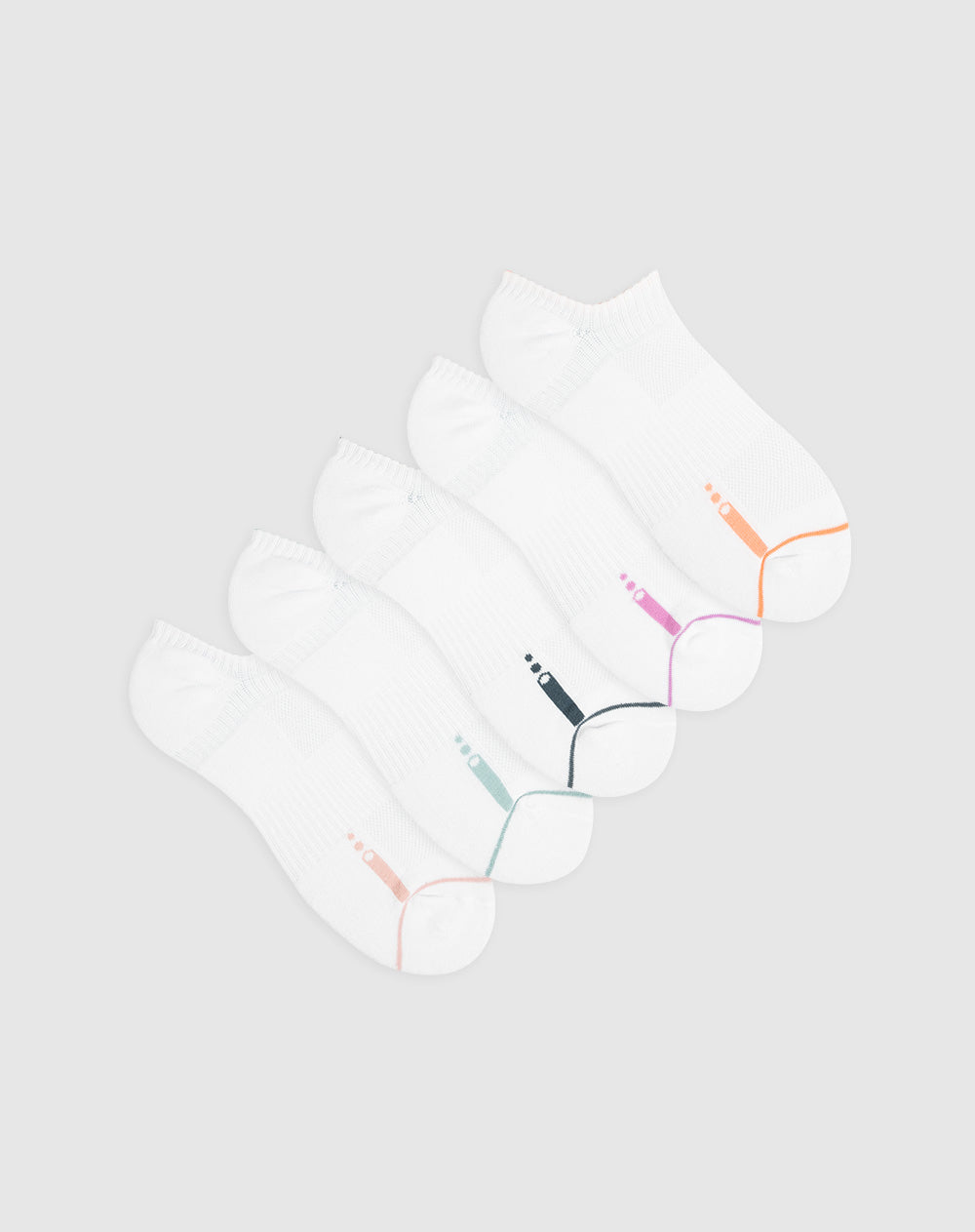 Medias deportivas mujer tobillera corta acolchada pack x3 blanco