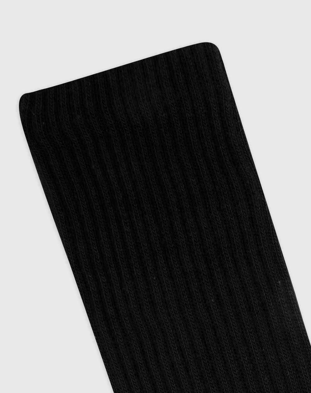 Medias deportivas hombre largas algodón alcolchadas pack x6 negro