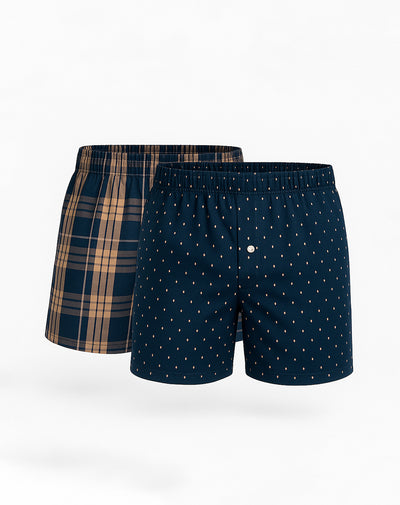 Bóxer medio algodón amplio x2unds surtido