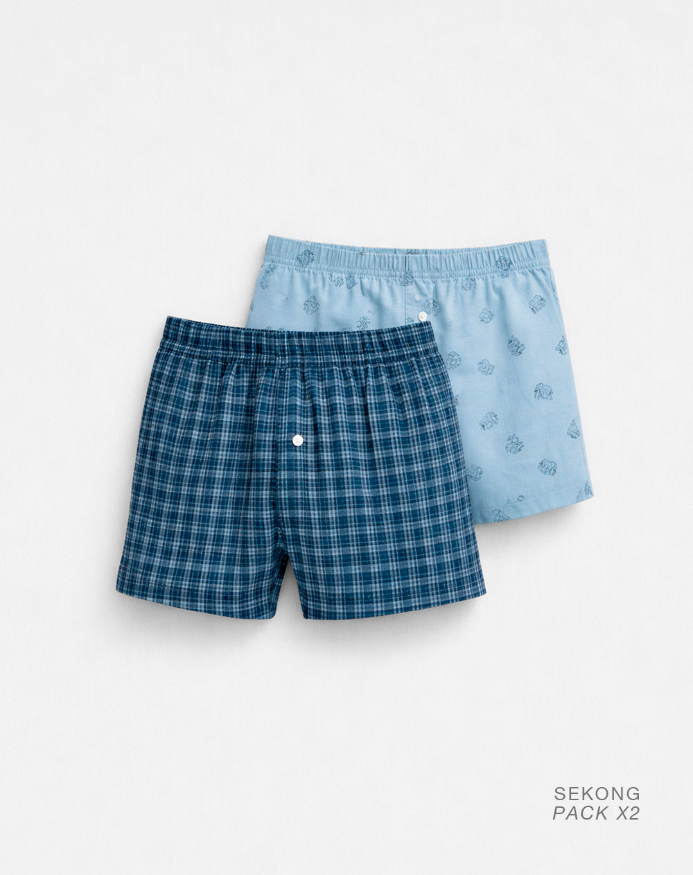 Bóxer medio algodón amplio x2unds surtido