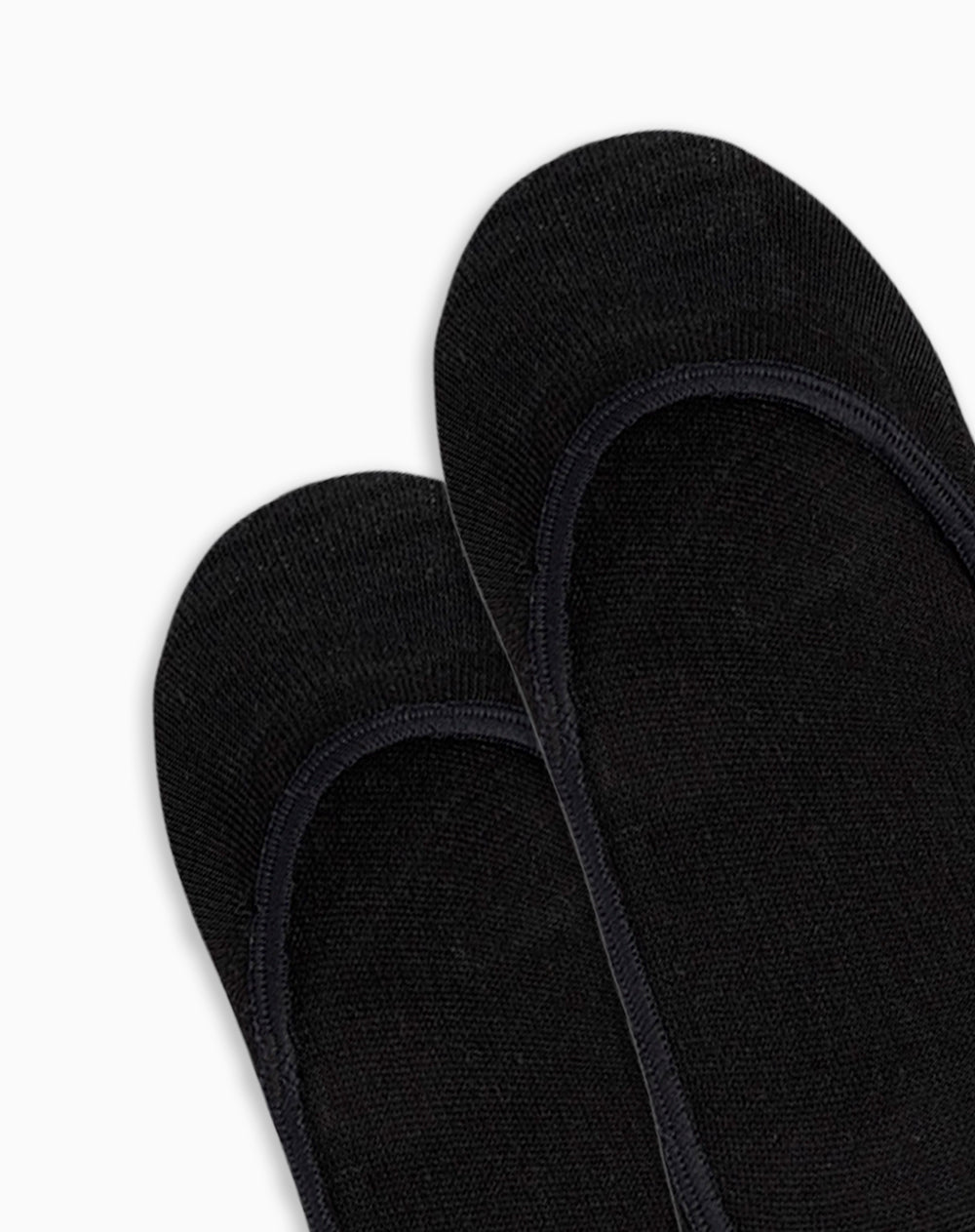 Medias mujer baleta antidelizante en talón pack x2 negro
