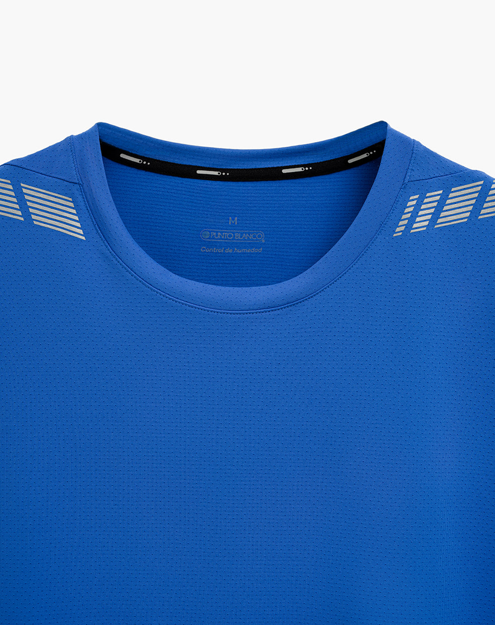 Camiseta deportiva control humedad azul hombre