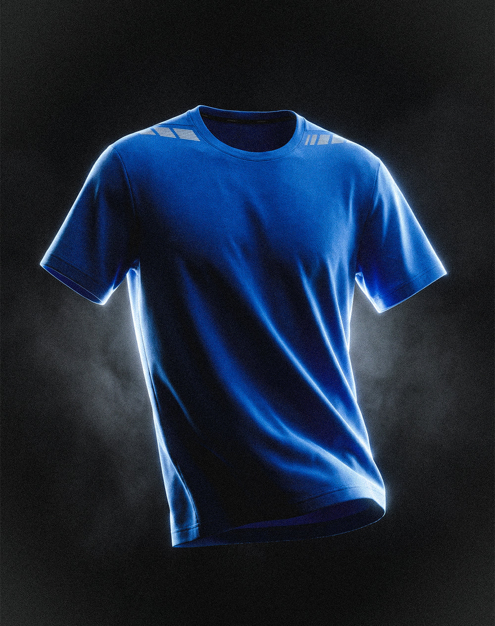 Camiseta deportiva control humedad azul hombre