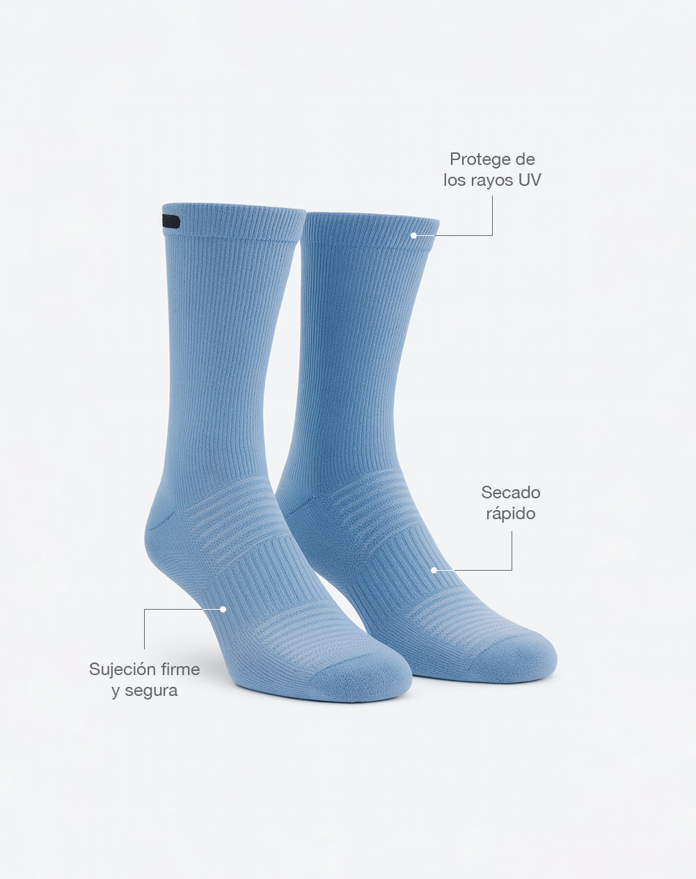 Medias deportivas unisex largas ciclismo azules