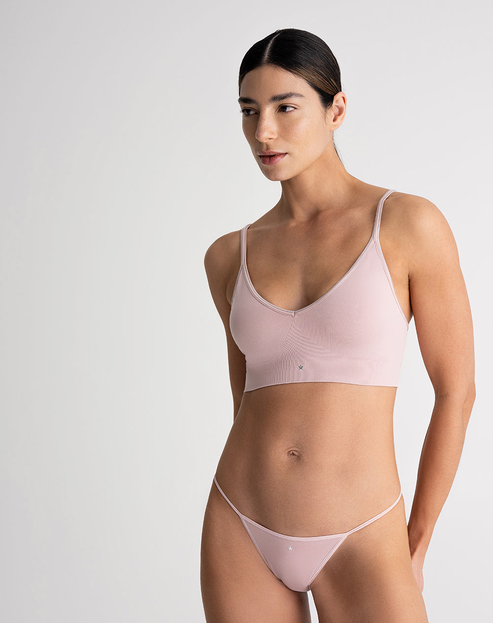 Panty tipo tanga seamless rosa