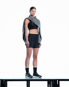 Short deportivo ciclista interno negro mujer