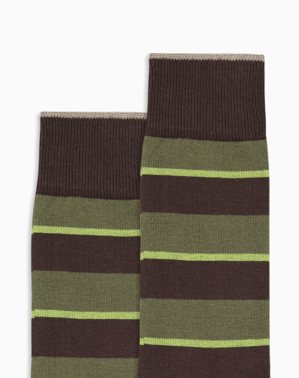 Medias largas cafés rayas