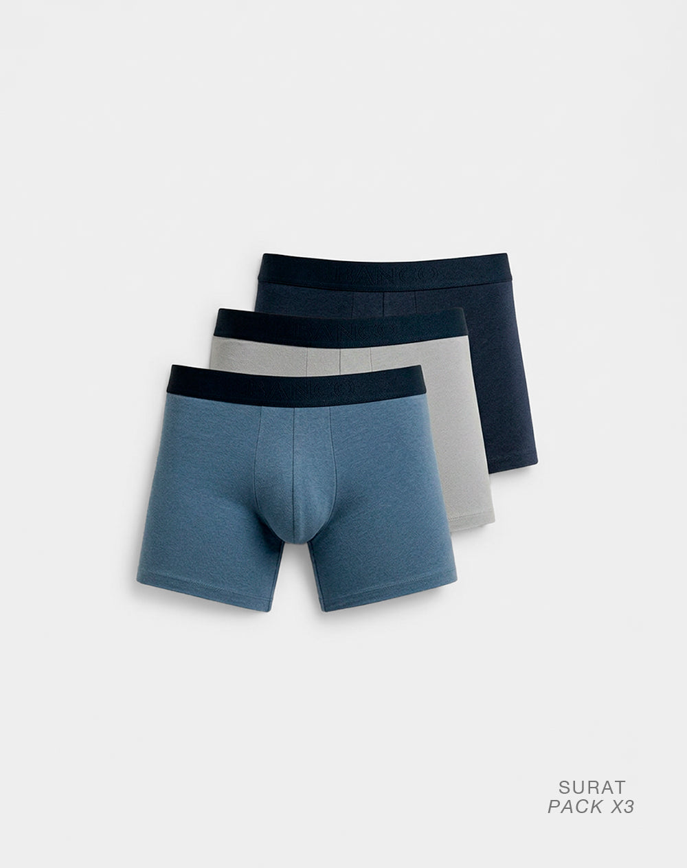 Bóxer medio panel amplio x3unds surtido
