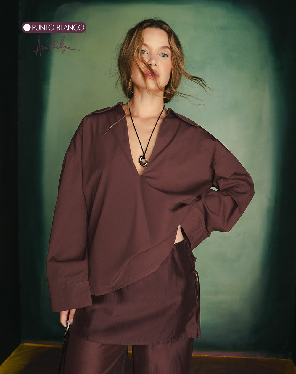 Camisa manga larga oversize algodón Ana Beliza