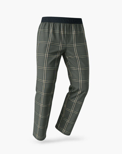 Pantalón de pijama hombre algodón largo cuadros