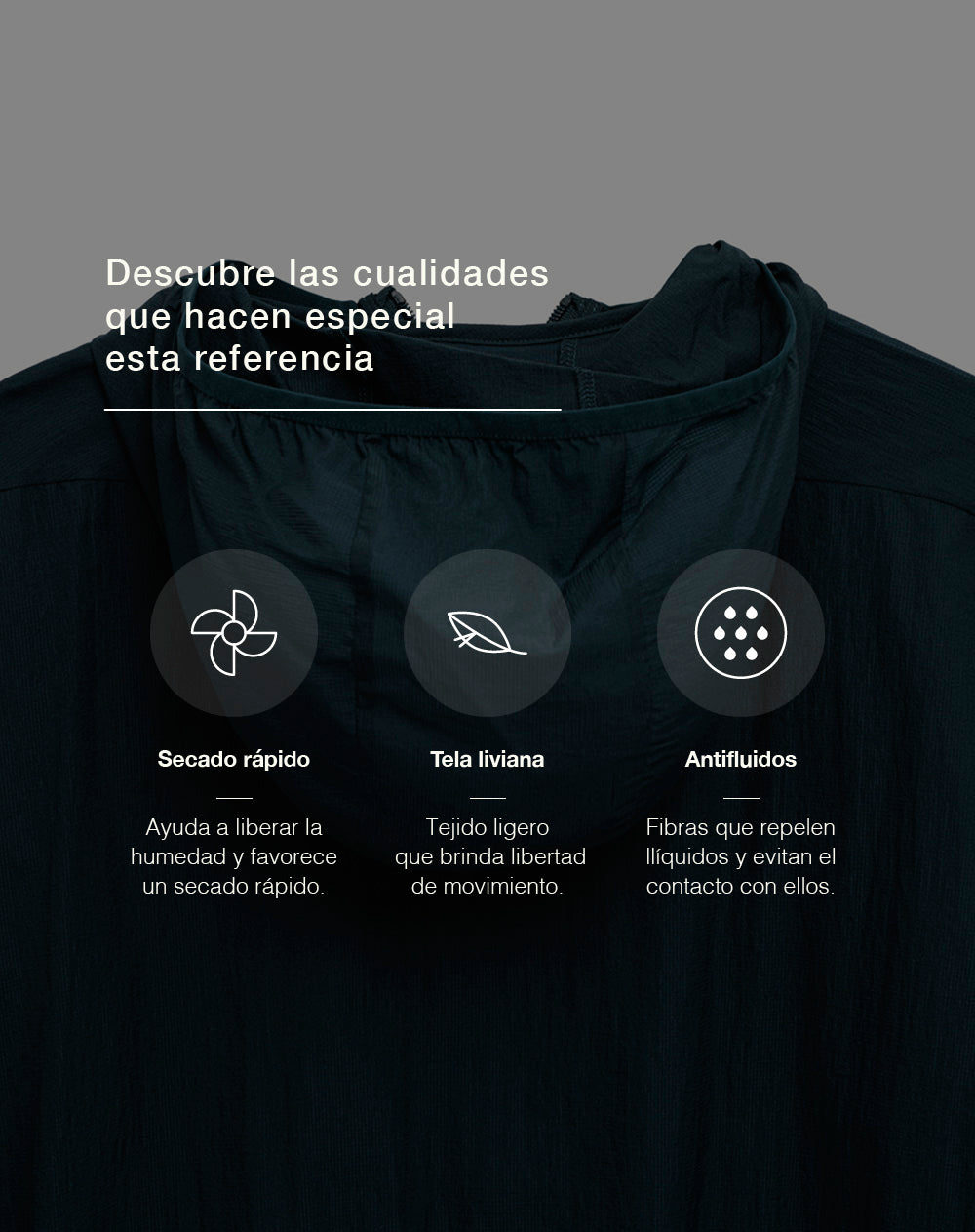 Chaqueta rompevientos regular azul hombre