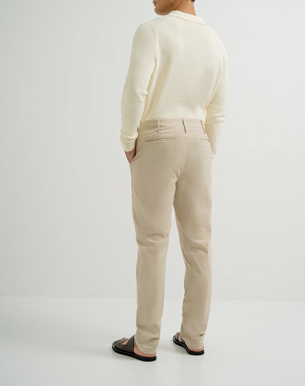 Pantalón chino regular habano hombre