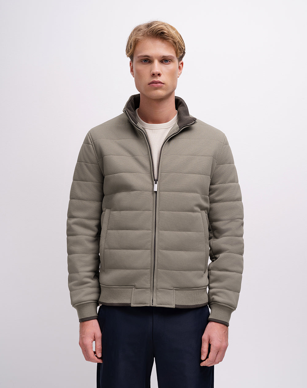 Chaqueta bomber regular café hombre