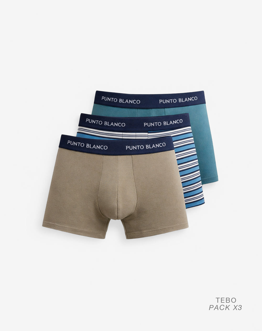 Bóxer corto panel amplio x3unds surtido