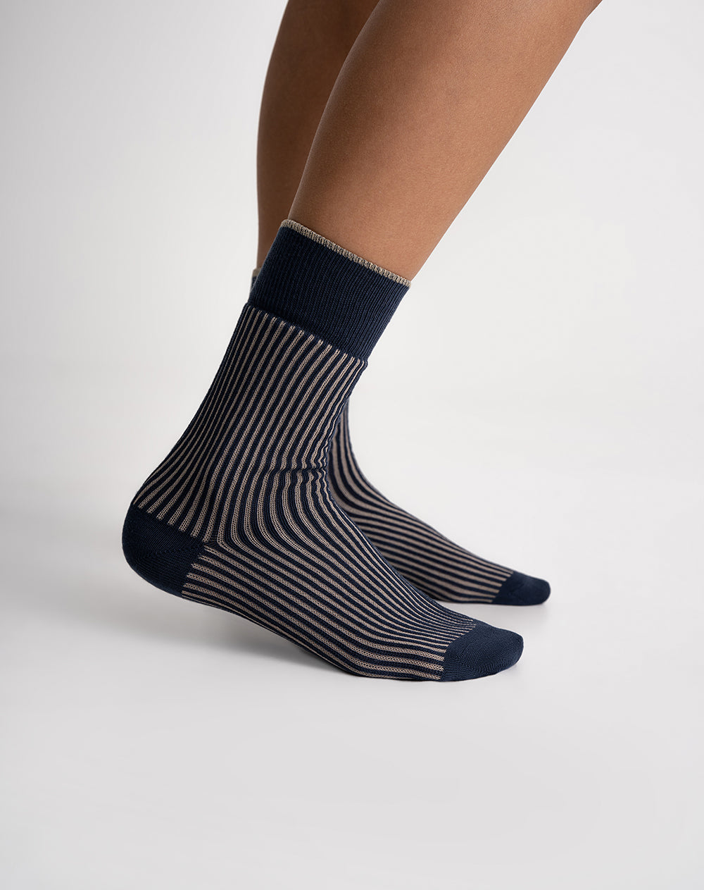 Medias mujer largas algodón azules