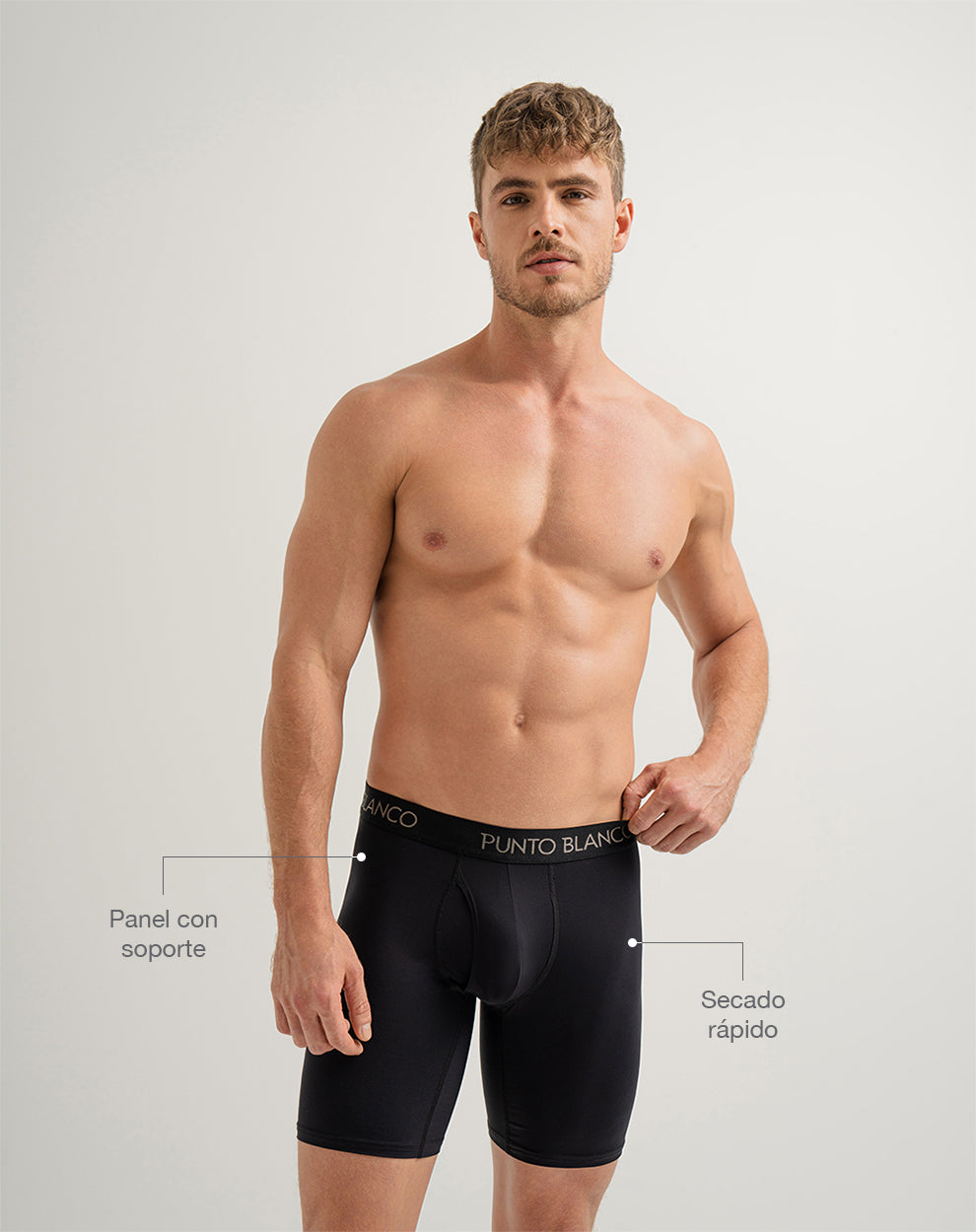 Bóxer deportivo largo microfibra x3unds surtido