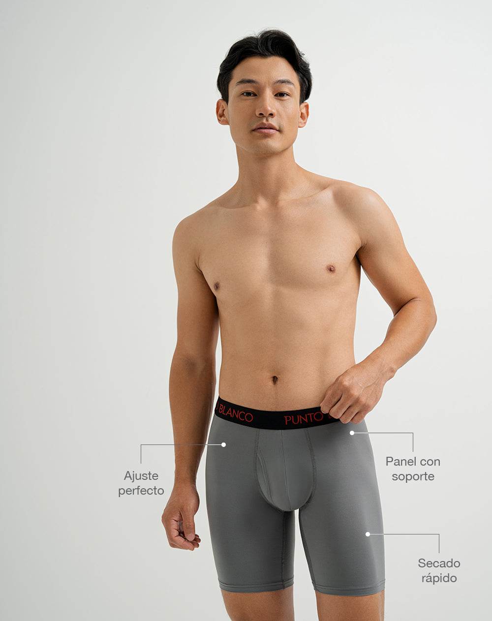 Bóxer deportivo largo microfibra x3unds surtido