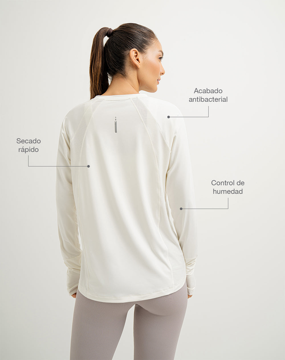 Camibuzo deportivo control humedad habano mujer