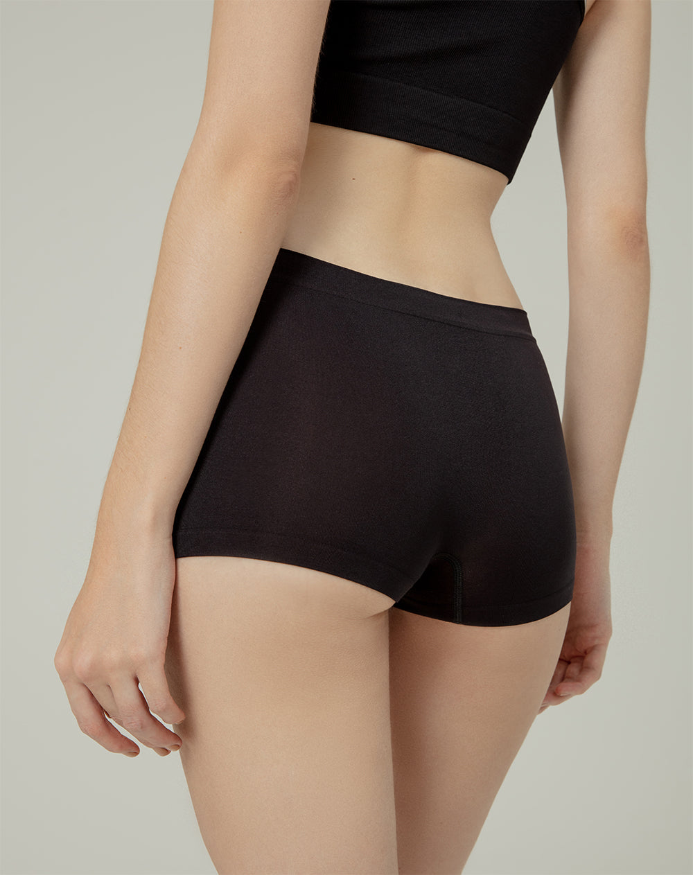 Panty tipo bóxer seamless pocas costurass negro