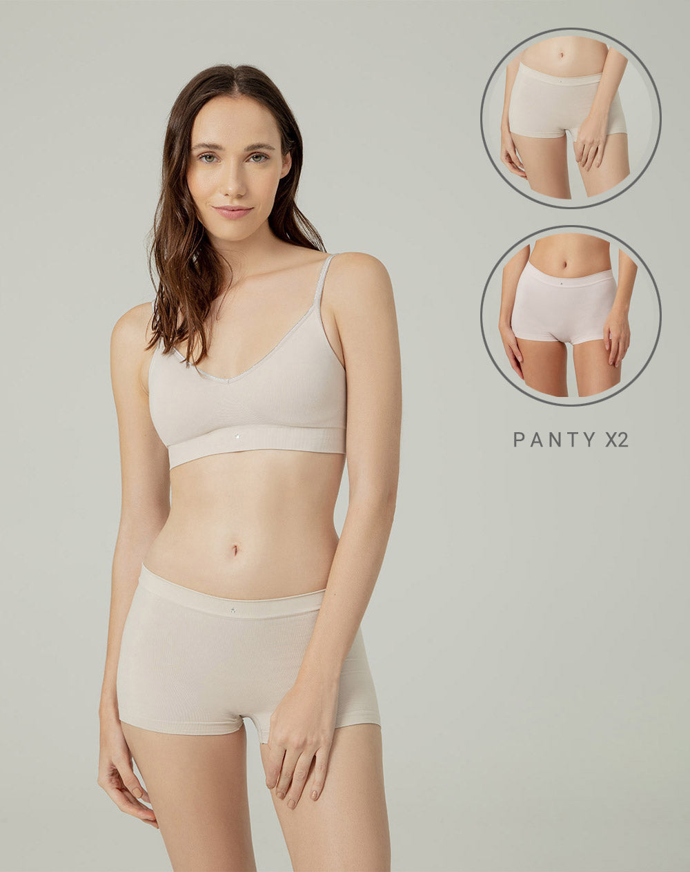 Panty tipo bóxer seamless pocas x2unds surtido