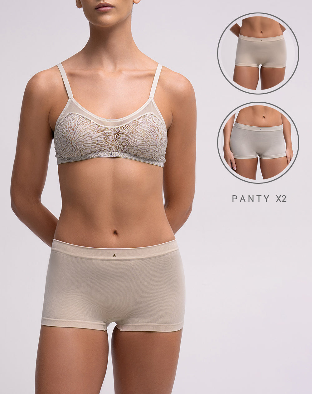 Panty tipo bóxer seamless x2unds surtido