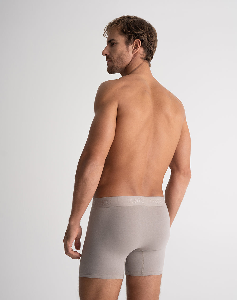 Bóxer medio panel amplio taupe