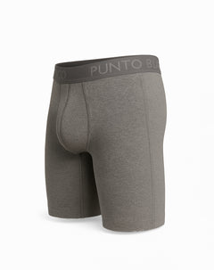 Bóxer deportivo largo microfibra transpirable gris