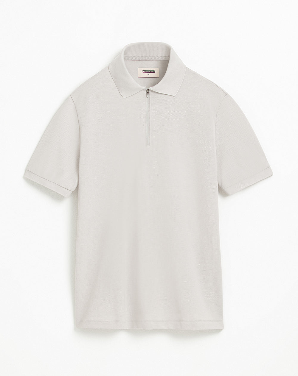 Polo regular algodón gris hombre