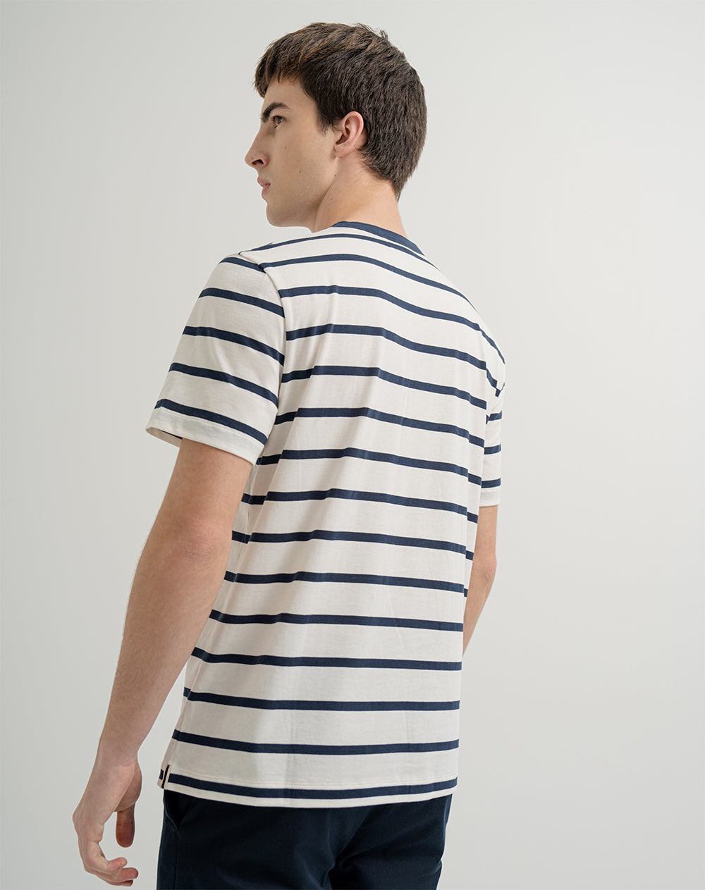 Camiseta regular algodón blanca hombre