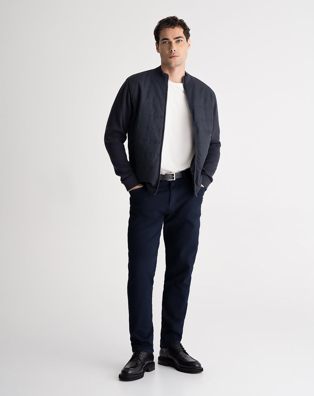 Camiseta regular algodón crema hombre