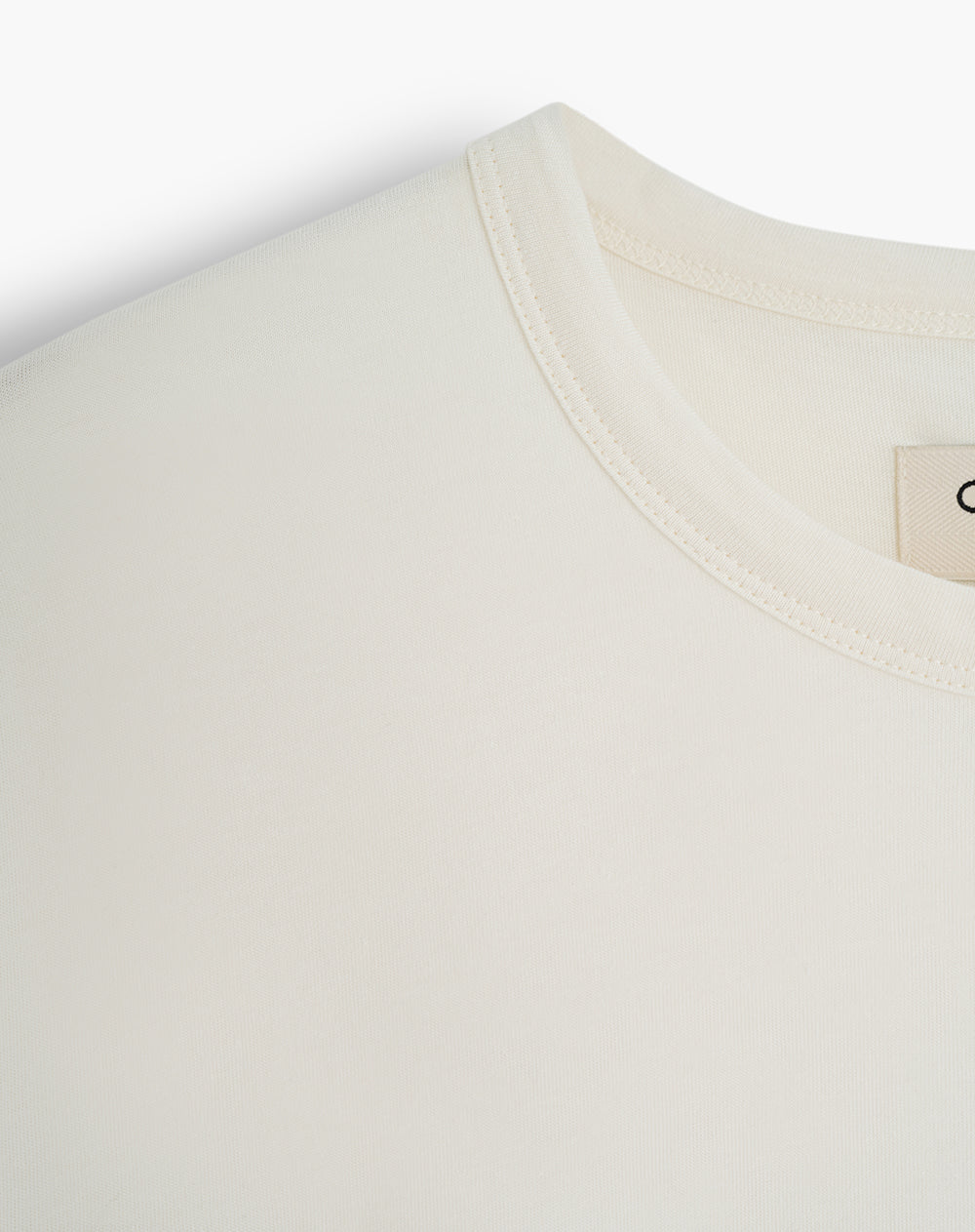 Camiseta regular algodón crema hombre