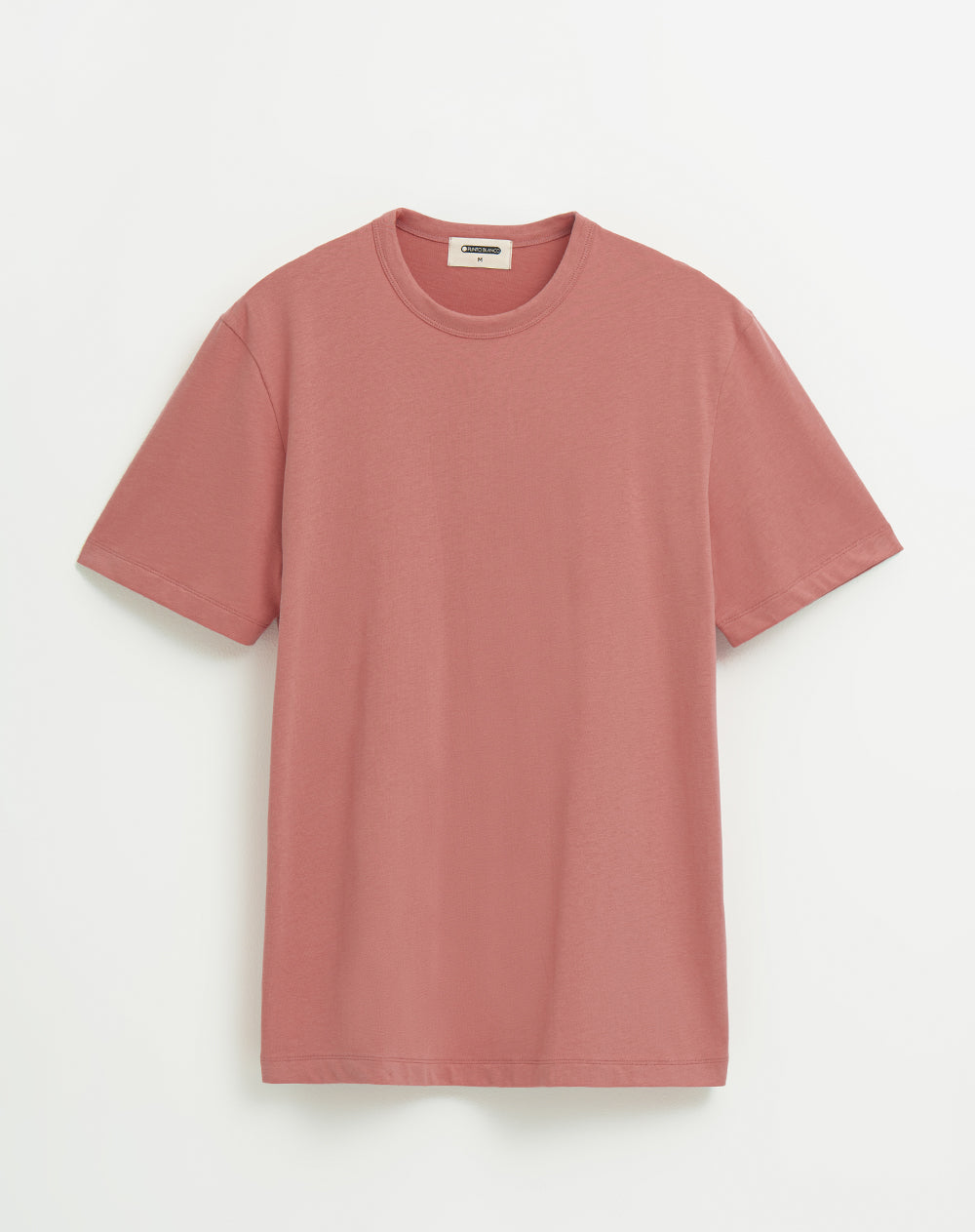 Camiseta regular algodón rosada hombre