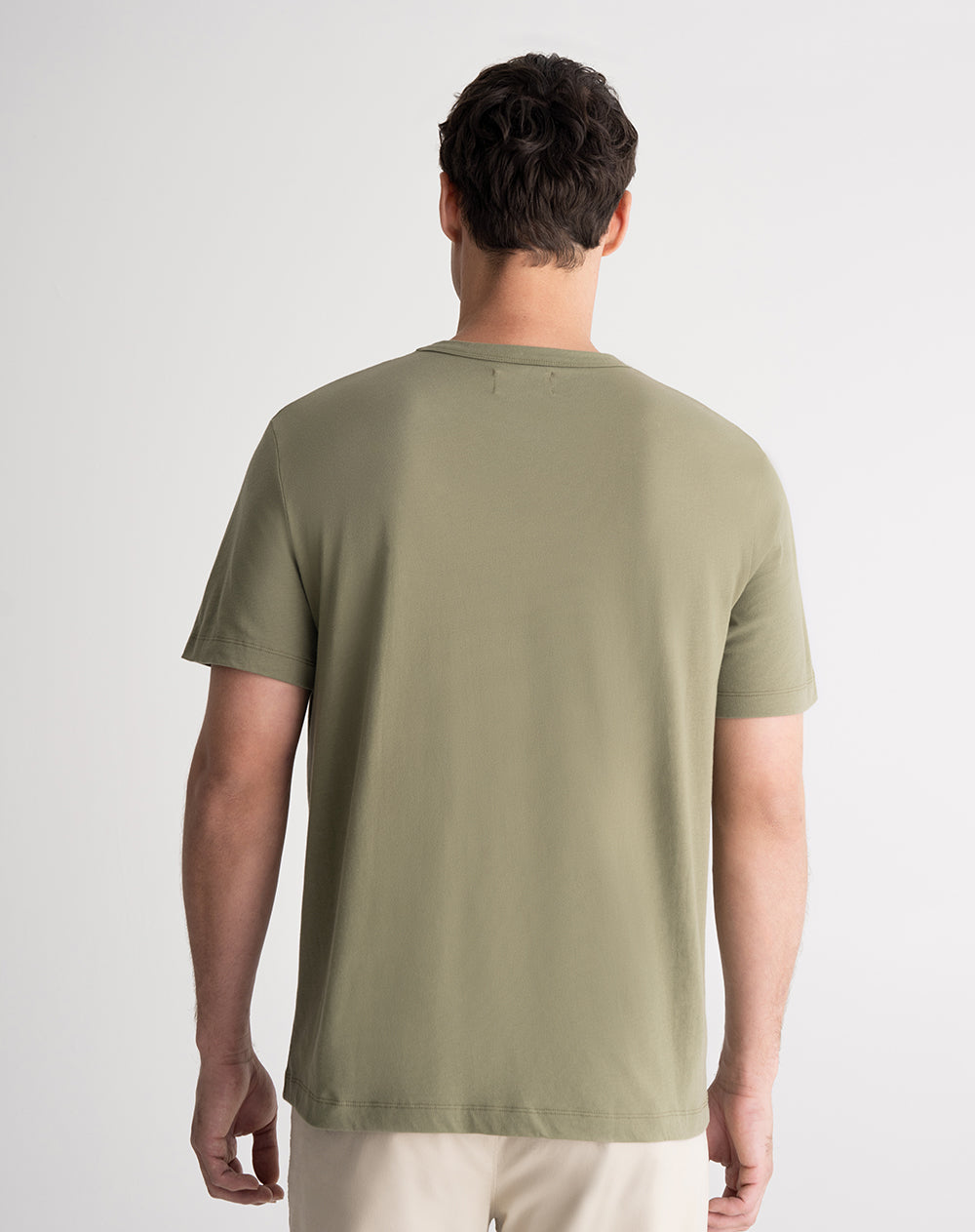 Camiseta algodón regular fit verde hombre